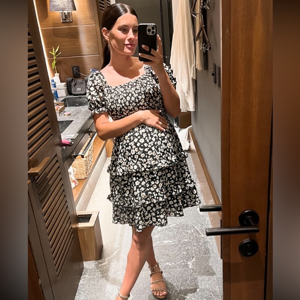 Black floral dress
